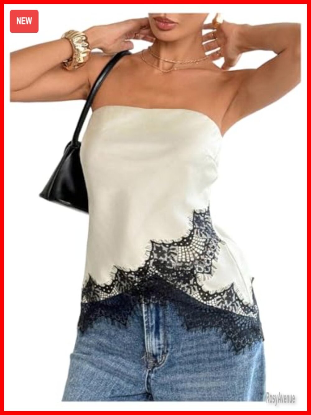 Satin Lace Asymmetrical Tube Top Corset Going Out Backless